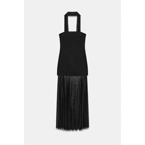 ZARA CONTRAST SHEER DRESS